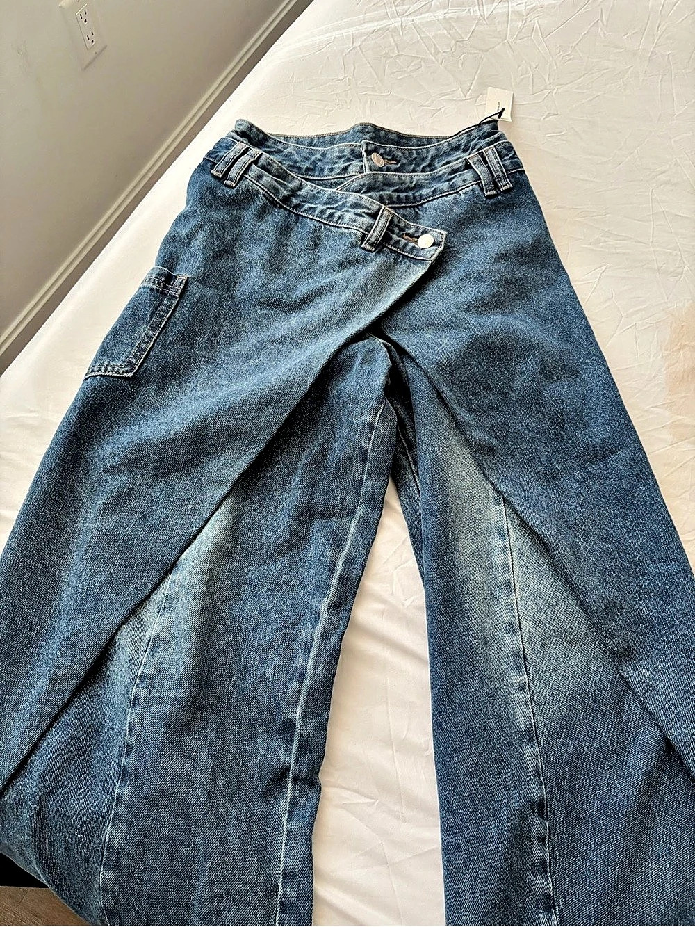 Commense Wide Leg Jeans in Blue Size XS NWT